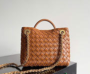 Bottega Veneta Small Andiamo With Chain Cognac - 25x22x10.5cm - 3