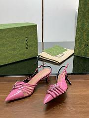 Gucci Slingback Pump in Pink Leather 6.5cm - 4