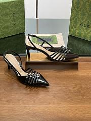 Gucci Slingback Pump in Black Leather 6.5cm - 1