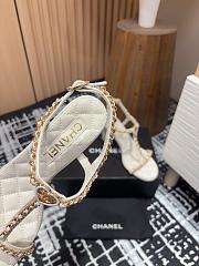 Chanel Sandals White Leather 9cm - 6