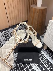 Chanel Sandals White Leather 9cm - 3