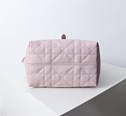 Small Dior Toujours Vertical Tote Bag Pink Macrocannage Calfskin - 18x16x12cm - 4