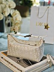 Medium DiorTravel Nomad Pouch Gold Tone Dior Oblique Jacquard - 22x13x9.5cm - 6