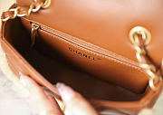 Chanel Mini Flap Bag Shearling Lambskin & Gold-Tone Metal Beige & Brown - 12×18×6cm - 5