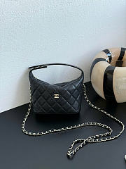 Chanel Hobo Caviar Leather Black - 21.5x19x6cm - 1