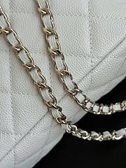 Chanel Hobo Caviar Leather White - 21.5x19x6cm - 3