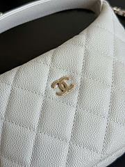 Chanel Hobo Caviar Leather White - 21.5x19x6cm - 2