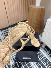 Chanel Sandals Beige Leather 9cm - 6