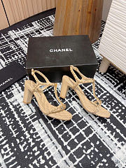 Chanel Sandals Beige Leather 9cm - 2