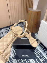 Chanel Sandals Beige Leather 1.5cm - 6