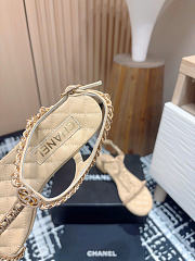 Chanel Sandals Beige Leather 1.5cm - 5