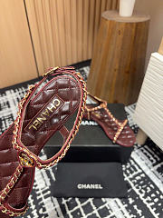 Chanel Sandals Burgundy Leather 1.5cm - 6