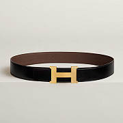 Hermes Constance Belt Buckle & Reversible Leather Strap 38mm Black Chocolate  - 1