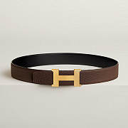 Hermes Constance Belt Buckle & Reversible Leather Strap 38mm Black Chocolate  - 2