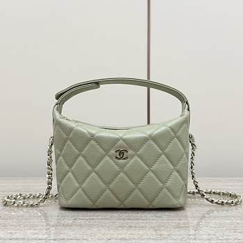 Chanel Hobo Caviar Leather Green - 21.5x19x6cm