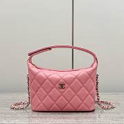 Chanel Hobo Caviar Leather Pink - 21.5x19x6cm - 1