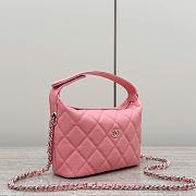 Chanel Hobo Caviar Leather Pink - 21.5x19x6cm - 6