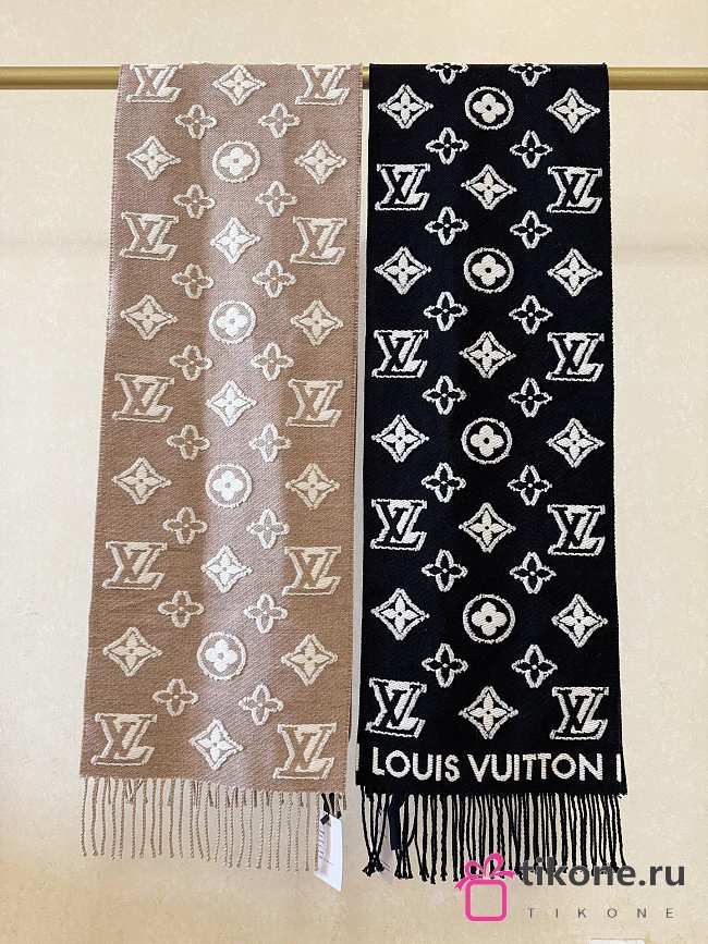 LV 3D Scarf Rouge Black M90816 Beige M94851 - 34x220cm - 1