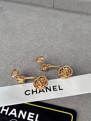 Chanel Earrings Camelia Gold 16175 - 3