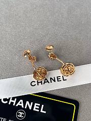 Chanel Earrings Camelia Gold 16175 - 2