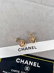 Chanel Earrings Camelia Gold 16176 - 5