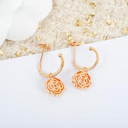 Chanel Earrings Camelia Gold 16178 - 4