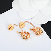 Chanel Earrings Camelia Gold 16178 - 2