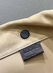 Loewe Large Flamenco Purse In Suede Calfskin Gold - 41x26x9cm - 6