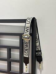 Loewe Anagram Strap In Jacquard And Calfskin Black/ Gold - 105x4cm - 1