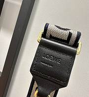 Loewe Anagram Strap In Jacquard And Calfskin Black/ Gold - 105x4cm - 6