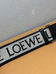 Loewe Anagram Strap In Jacquard And Calfskin Black/ Gold - 105x4cm - 5