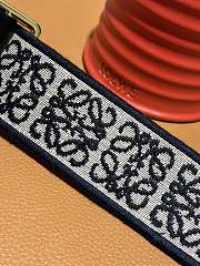 Loewe Anagram Strap In Jacquard And Calfskin Black/ Gold - 105x4cm - 4