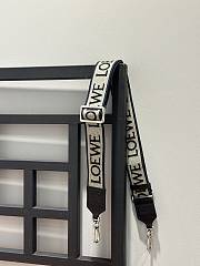 Loewe Anagram Strap In Jacquard And Calfskin Black/ Silver - 105x4cm - 1