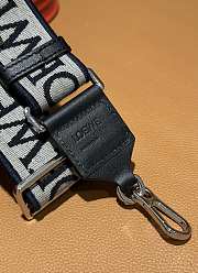 Loewe Anagram Strap In Jacquard And Calfskin Black/ Silver - 105x4cm - 5