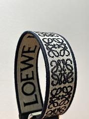 Loewe Anagram Strap In Jacquard And Calfskin Black/ Silver - 105x4cm - 2