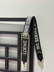 Loewe Anagram Strap In Jacquard And Calfskin Navy/ Gold - 105x4cm - 1