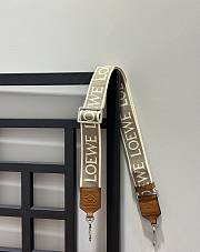 Loewe Anagram Strap In Jacquard And Calfskin Brown/ Silver - 105x4cm - 1