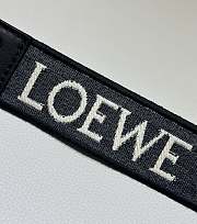 Loewe Anagram Strap In Jacquard And Calfskin All Black/ Silver - 105x4cm - 4