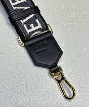 Loewe Anagram Strap In Jacquard And Calfskin All Black/ Gold - 105x4cm - 5