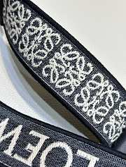 Loewe Anagram Strap In Jacquard And Calfskin All Black/ Gold - 105x4cm - 2