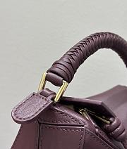 Loewe Mini Puzzle Bag In Mellow Calfskin Burgundy - 17.5x12.5x7.5cm - 4