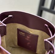 Loewe Pebble Pouch In Smooth Calfskin Burgundy - 21.5x17x7cm - 2