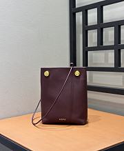 Loewe Pebble Pouch In Smooth Calfskin Burgundy - 21.5x17x7cm - 1