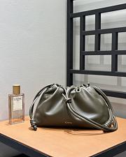 Loewe Medium Flamenco Purse In Mellow Nappa Lambskin Khaki - 30x20x10.5cm - 5