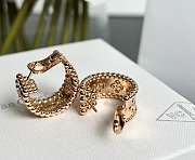 VCA Perlee Clovers Hoop Earrings 18k Rose Gold Diamond - 4