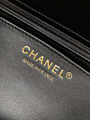 Chanel Mini Flap Bag With Top Handle Lambskin Lacquered Metal Black - 20x12x6cm - 3