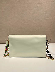 Prada Soft Sound Large Leather Shoulder Bag With Charms White - 35x19.5x10.5cm - 5