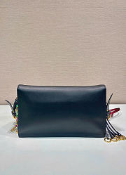 Prada Soft Sound Large Leather Shoulder Bag With Charms Black - 35x19.5x10.5cm - 5