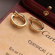 Cartier Love Hoop Earrings Classic Model Yellow Gold - 3