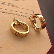 Cartier Love Hoop Earrings Classic Model Yellow Gold - 2